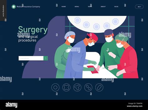 Medical Insurance Surgery And Surgical Procedures Modern Flat Vector