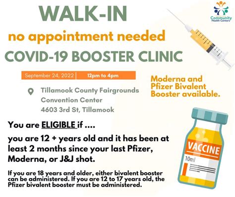 Tillamook County Community Health Centers Pop Up Bivalent Booster