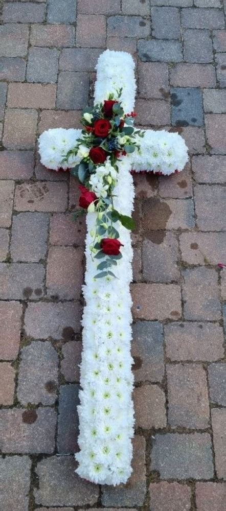 Red And White Cross Just Peachy Florist Rochester Wouldham Kent