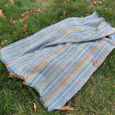 Hand woven all wool lap blanket with natural dyes | Etsy