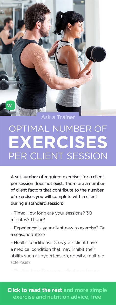As A Personal Trainer How Many Different Exercises Should You Do With A Client In A Session