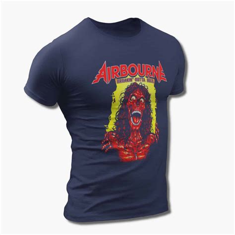 Airbourne Band T Shirt Airbourne Breakin Outta Hell Artwork Tee Shirt