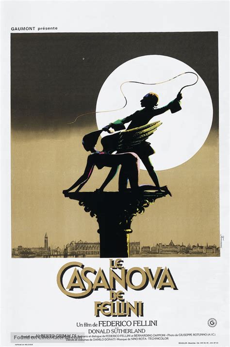 il casanova di federico fellini 1976 belgian movie poster