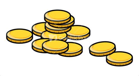 Cartoon Gold Coins Clipart Vector Illustration Stock Image Clipartix