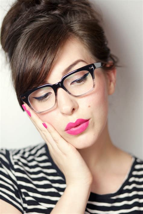 Beauty Cute Geek Glasses Lips Nails Pink Pretty Image 2121602 By Glamorista On