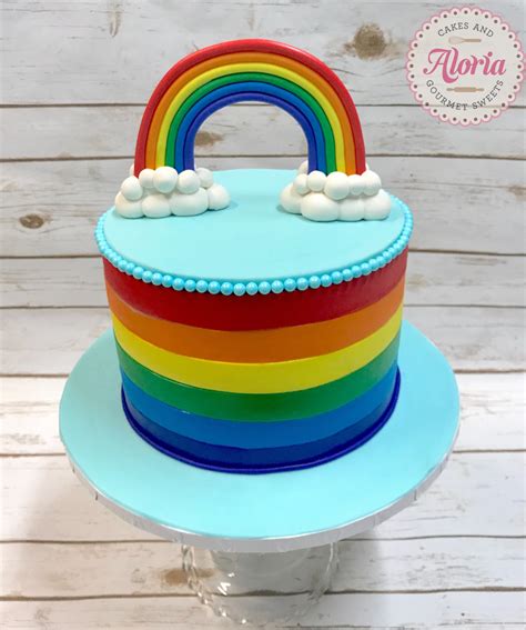 Rainbow Cake Birthday Cake Rainbow Birthday Cake Gumpaste Rainbow