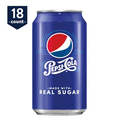 Pepsi Real Sugar Oz Cans Count Walmart Com