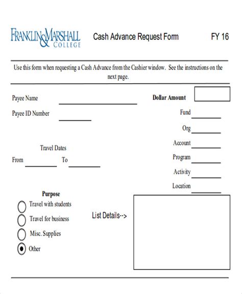 An employee advance form is a document that an employee uses to get an advance payment for the services that he or she is to render in the future. Printable Form For Salary Advance - Salary advances are ...