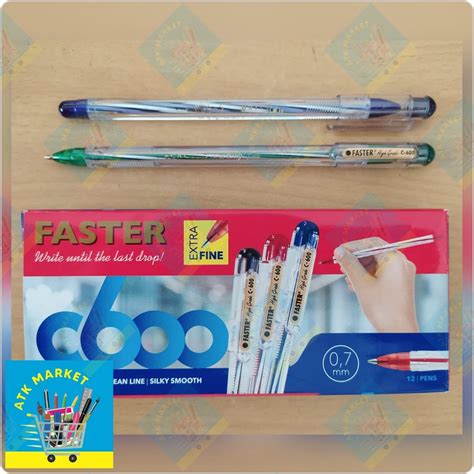 Jual Bolpen Pulpen Bolpoin Ballpoint Faster C C C Extra Fine Mm Shopee Indonesia