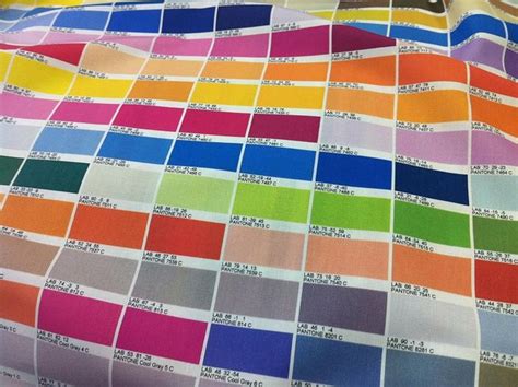 Colour Chart Fabric Pantone Color Chart Printing On Fabric Fabric