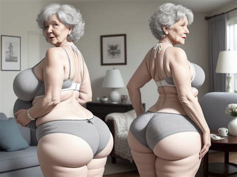 Ai Generated Images White Granny Huge Booty Wide Hips Knitting
