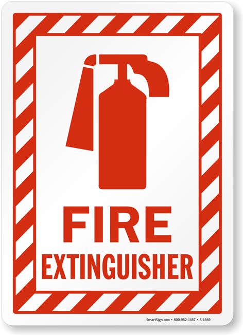 Fire Extinguisher With Graphic Sign SKU S 1669