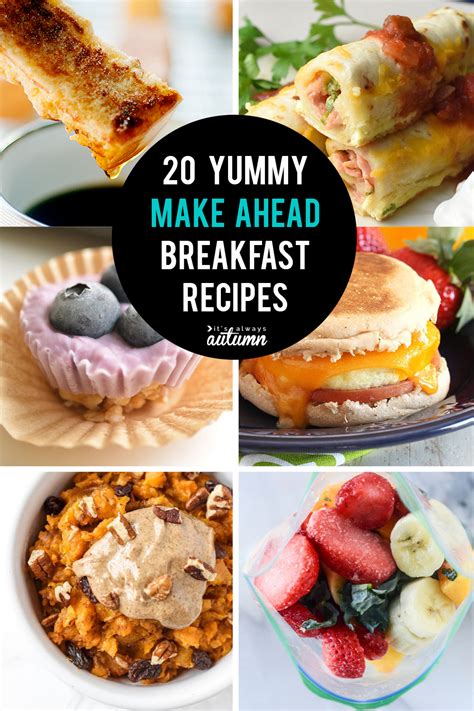 20 Make Ahead Breakfast Ideas For Busy School Mornings