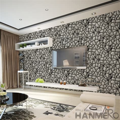 Newest Decorative 3d 106m Stone Design Wallpaper For Home