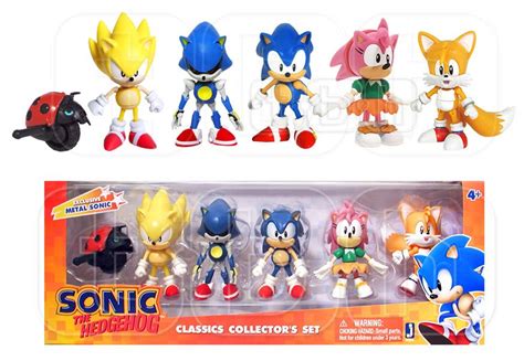 3 Sonic The Hedgehog Figure Classics 5 Pack Set Super Metal Amy