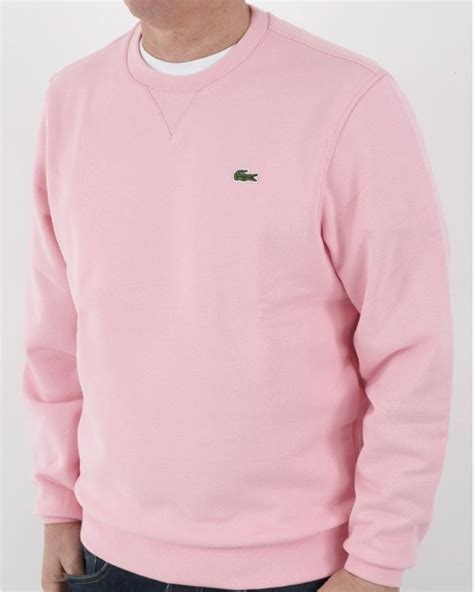 Lacoste Crew Neck Sweatshirt Pink 80s Casual Classics