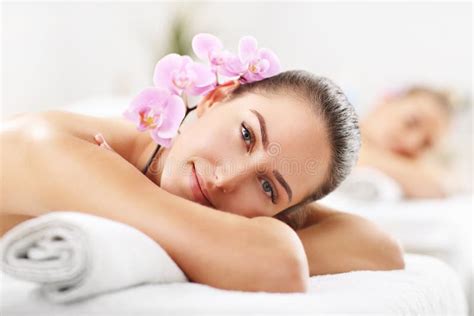 Two Beautiful Women Getting Massage In Spa Stock Photo Image Of Friends Healthy