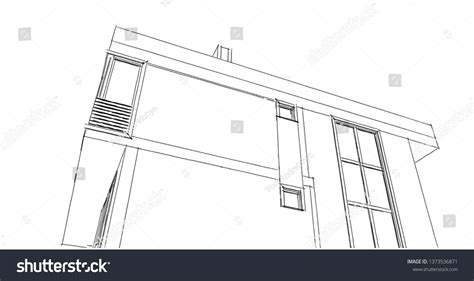 Modern House Architecture 3d Illustration Royalty Free Stock Photo