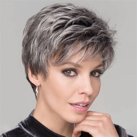 〖hellobye〗old Women Mix Colors Natural Short Wavy Wig Humen Hair Curly Synthetic Wigs