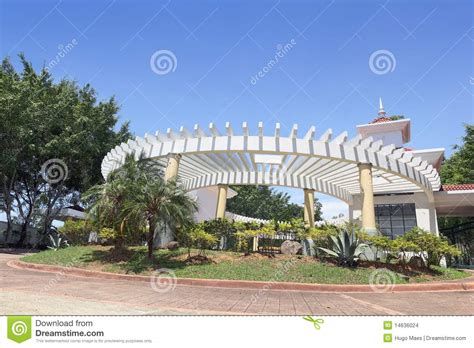 Tropical Luxury Resort Entrance Stock Photo Image Of Outdoors