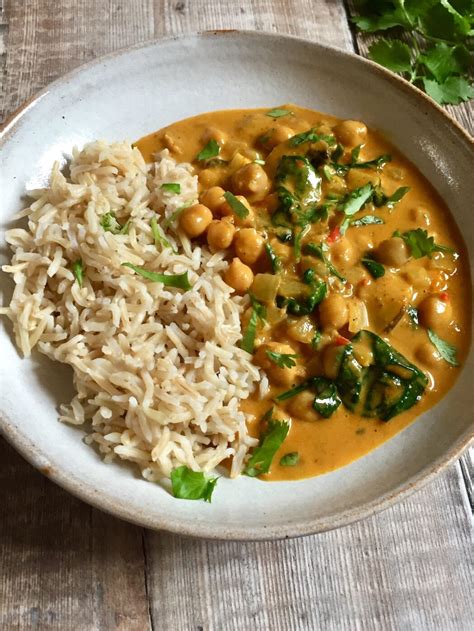 Recette facile de curry de pois chiches champignons et épinards Blog