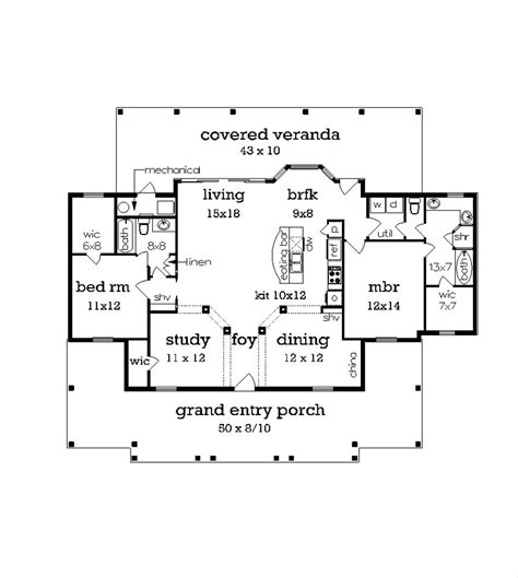 Cottage Style House Plan 2 Beds 2 Baths 1516 Sqft Plan 45 368