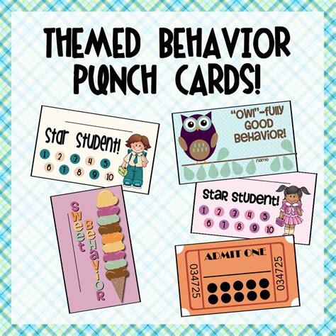 new product behavior incentive punch cards themed pack