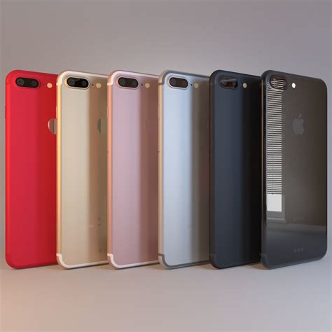 Apple Iphone 7 Plus All 6 Colors 3d Model Cgtrader
