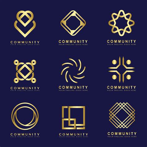 Set Of Community Branding Logo Design Samples Download Free Vectors