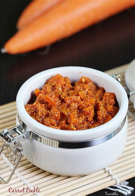 Carrot Pickle Recipe Gajar Ka Achar Carrot Avakaya Recipe