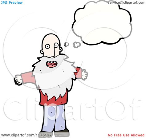 Cartoon Of A Bearded Man With A Conversation Bubble