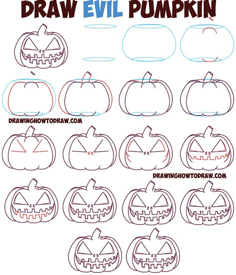 Huge Guide To Drawing Cartoon Pumpkin Faces Jack Olantern Faces