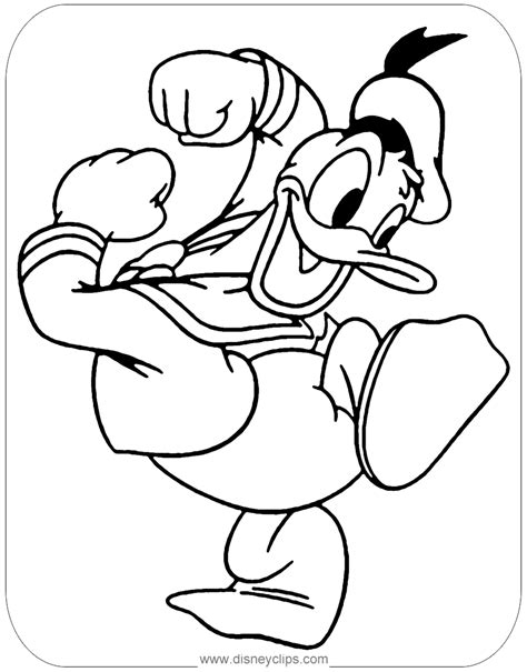 Donald duck is the most famous duck in the world. Donald Duck Coloring Pages | Disneyclips.com