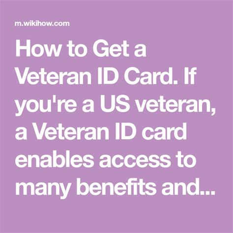How To Get A Veteran Id Card Veterans Id Card Veteran Id Card
