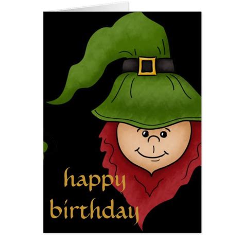 Leprechaun Happy March Birthday Card