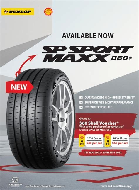 Free Shell Vouchers With The Newly Launched Dunlop Sp Sport Maxx Made In Japan Tyres