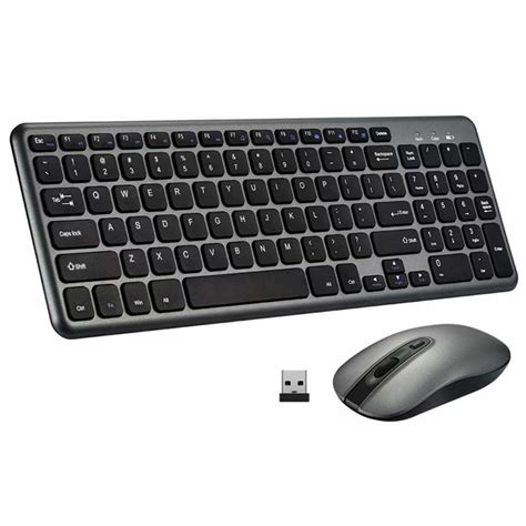 Wireless Keyboard And Mouse Combos Leadsail Slim Wireless Full Size Pc