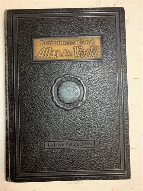 1942 Atlas Of The World Bottle Opener Wall Vintage Books Atlas