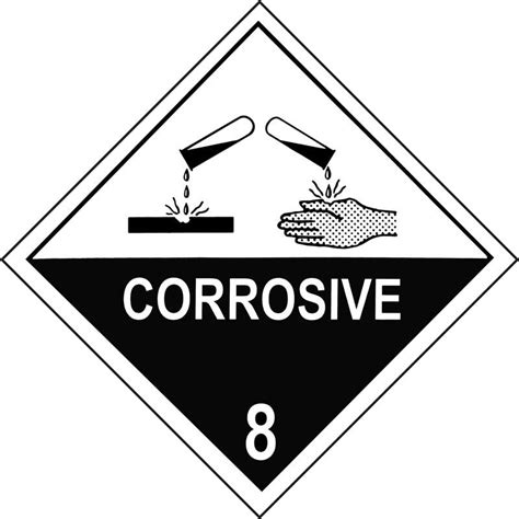 Class 8 0 Corrosive Substances Labels Silverback