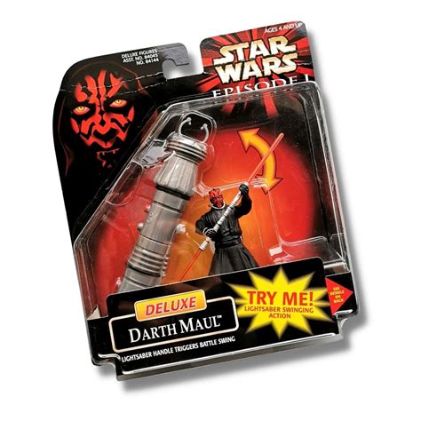 Darth Maul Deluxe Lightsaber Handle Triggers Battle Swing 1999 Quest