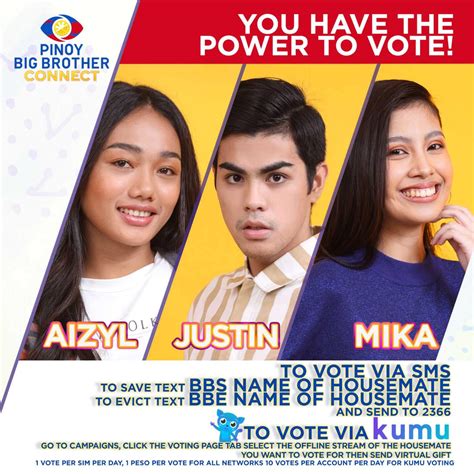 housemates aizyl mika and justin are up for eviction on ‘pbb connect starmometer