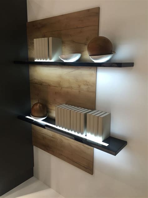 Divine Floating Shelves With Undermount Lighting Furniture