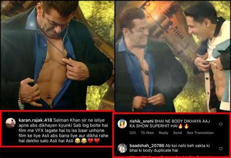 Salman Khan Flaunts His Six Pack Abs Fans Sayvfx Nahi Asli Hain