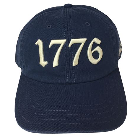 Colonial Williamsburg 1776 Embroidered Adult Baseball Cap Navy Blue