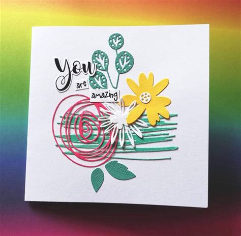 Colourful You Are Amazing Greeting Card Etsy