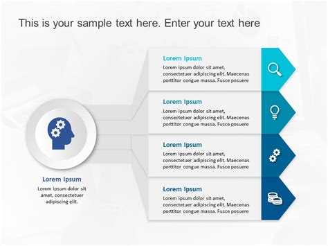 Four Step Sub Heading Diagram Template Powerpoint Templates