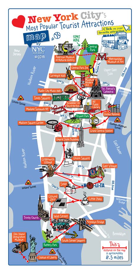 Map Of Manhattan Tourist Spots Grazia Gilbertina