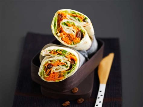 Wrap carotte et raisins secs Recette