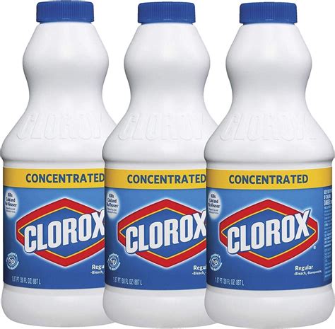 Clorox Concentrated Liquid Bleach Original 3 Bottles X 887ml30 Fl