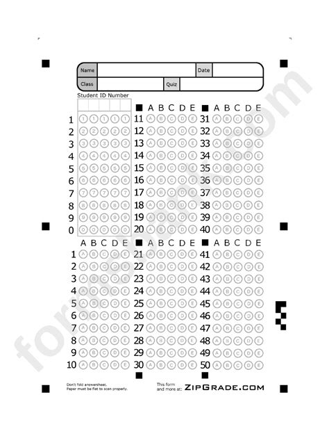 Question Answer Sheet